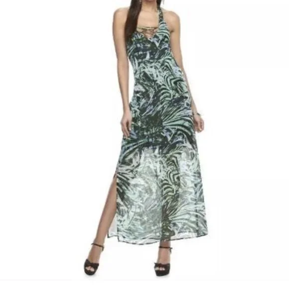 Jennifer Lopez | Dresses | Nwt Jennifer Lopez Palm Paradise Halter Dress  Size 4 | Poshmark